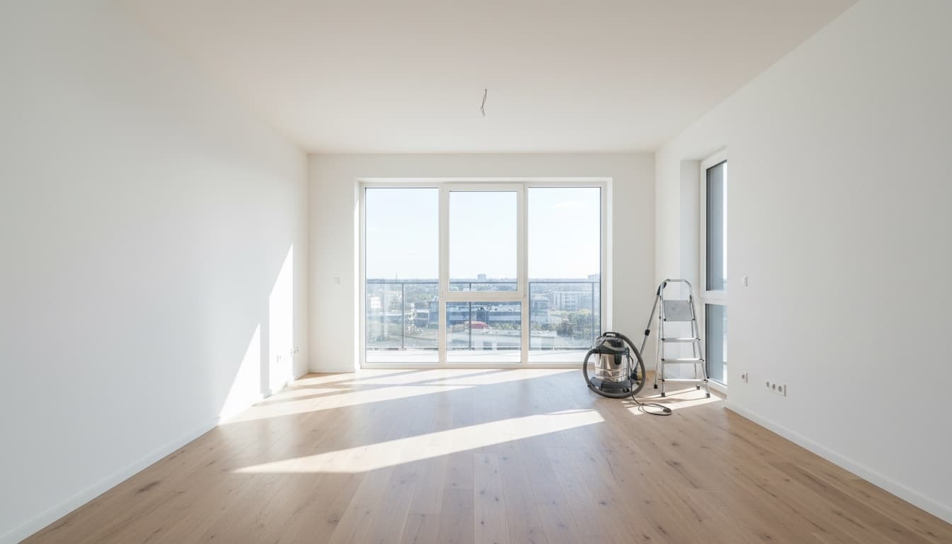 Appartement neuf nettoyé après chantier